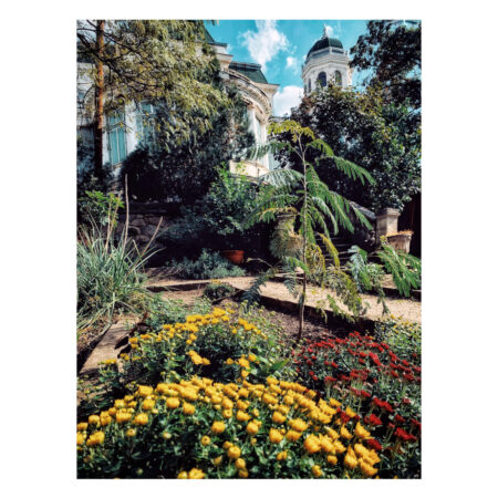 Vedere asupra palatului Marincu din grădină