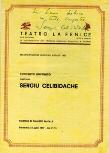 Programul Sergiu Celibidache Veneția 1967