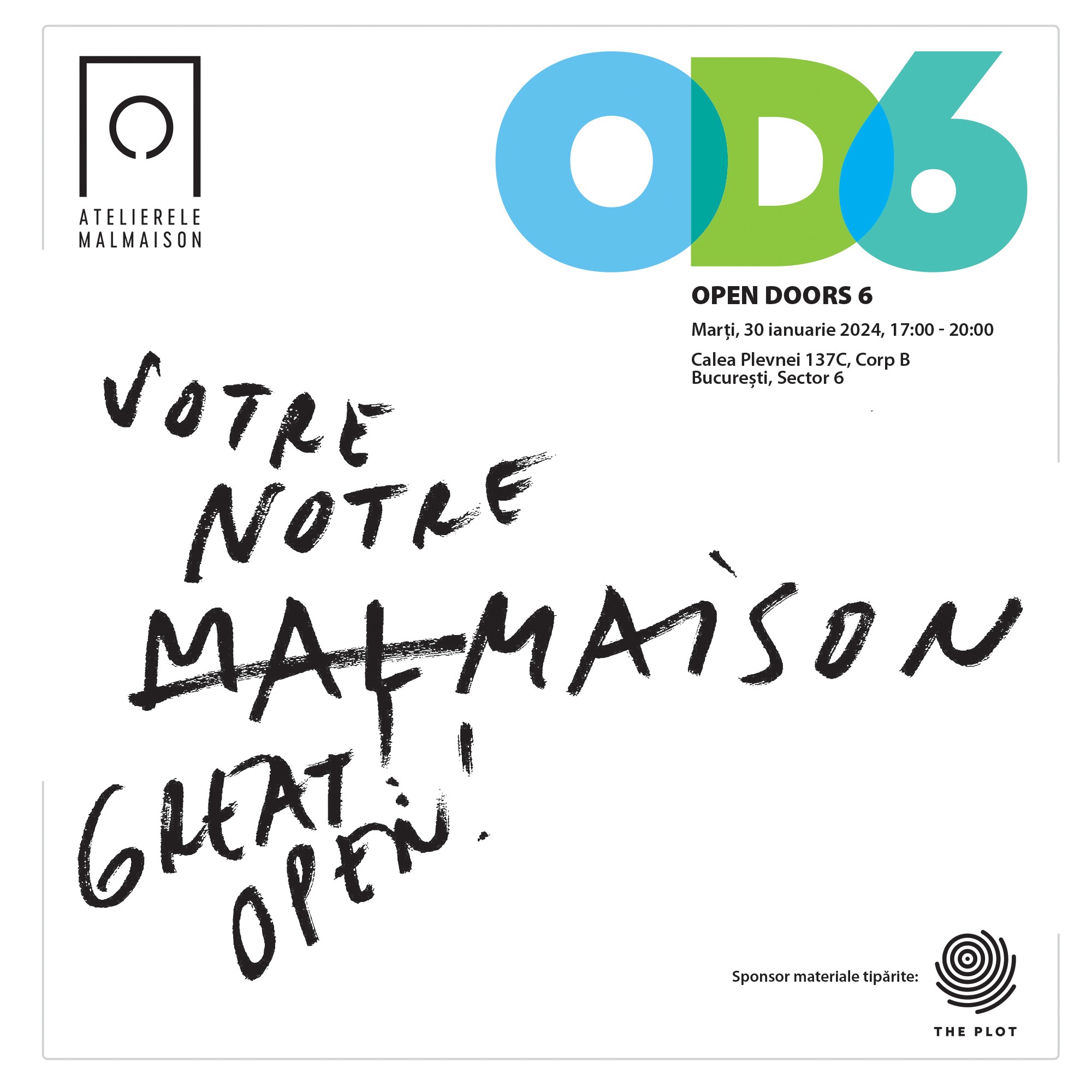 Atelierele Malmaison anunță o ediție specială Open Doors